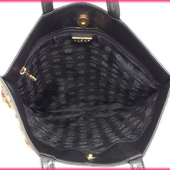 Loewe Handbag Beige Brown Woman Authentic Used - Picture 3 of 5